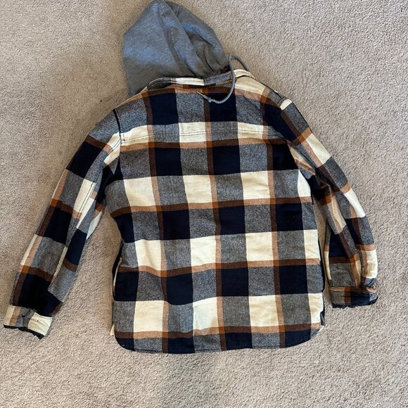 Levi's plaid faux sherpa lined hooded jacket men's M - Picture 3 of 3